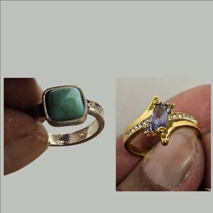 Vintage 2 for 1 Rings. Size 8.5 and 6.5